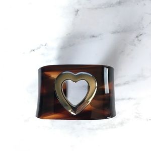 Heart cutout cuff bracelet